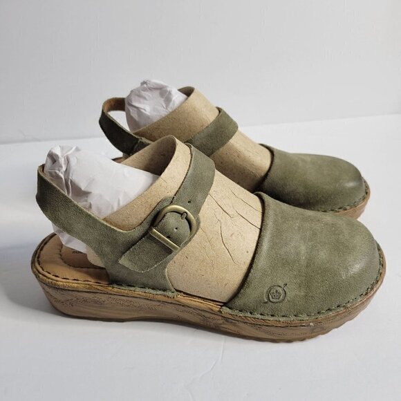 BORN Leather Alianna Platform Comfort Clogs Women Size 6 - Picture 4 of 14